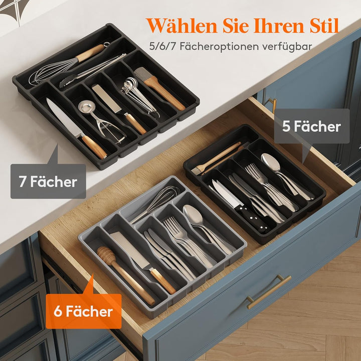 Lifewit Besteckkasten für Schubladen, Besteck Organizer Schublade Organizer Küche Kompakt Besteckein