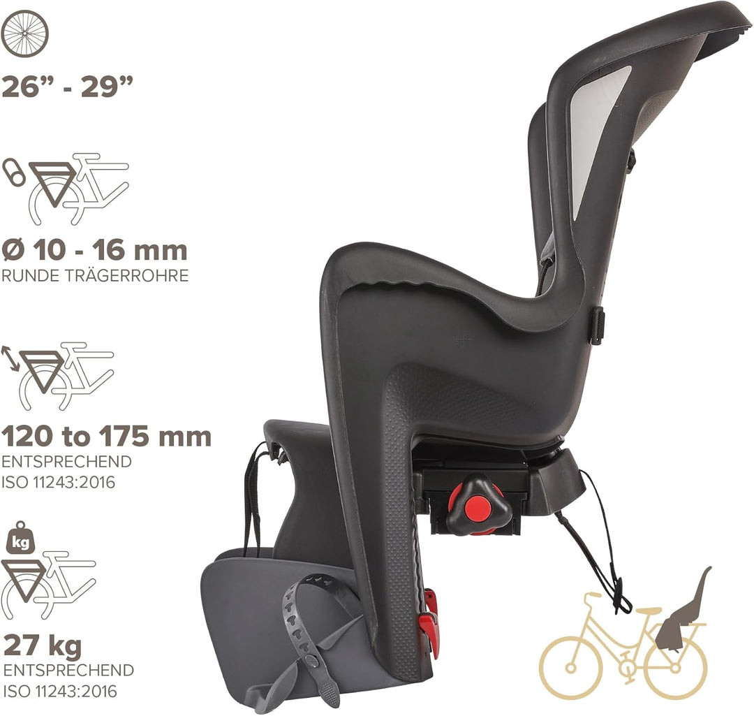 Handels-tridegar – Babytrage Radfahren black and grey, black and grey