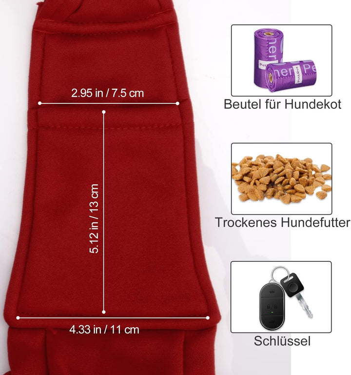 PETLOFT Tragetuch Hund, Reversibel Kleine Hundetrage, Einstellbar Pet Tragetuch, Freisprecheinrichtu