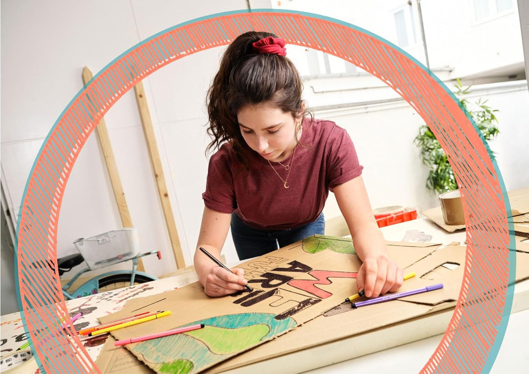 STABILO Premium-Filzstift Pen 68 - ARTY - 18er Pack - mit 18 verschiedenen Farben, 18er Pack