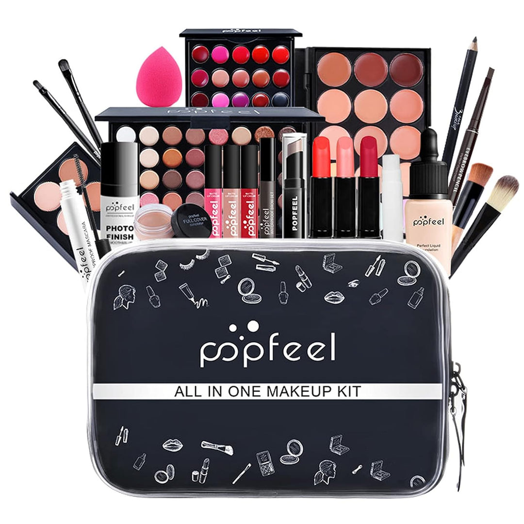 Professionelles Make-up Sets, MKNZOME 24St Schminke Set Damen mit Schminktasche Schminkset Makeup Pa