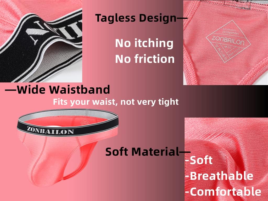BIATWOWR Mens Herren String Tanga Thongs Underwear Stretch T-Back Bulge Enhancing Pouch Bikini Pouch