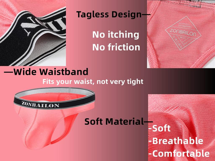 BIATWOWR Mens Herren String Tanga Thongs Underwear Stretch T-Back Bulge Enhancing Pouch Bikini Pouch
