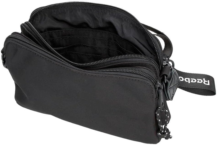 Reebok Damen Elsie Gepäck- Kuriertasche Bandolera Plana Schwarz, Bandolera Plana Schwarz
