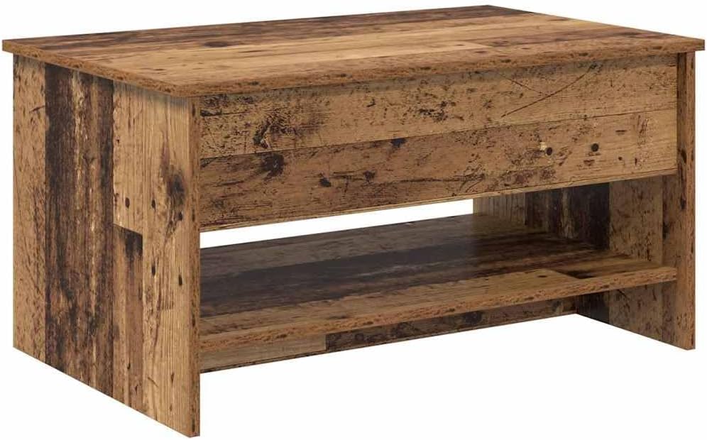 vidaXL Couchtisch für's Wohnzimmer mit klappbarem Deckel – modern, rechteckig, Glatte Oberfläche, fu
