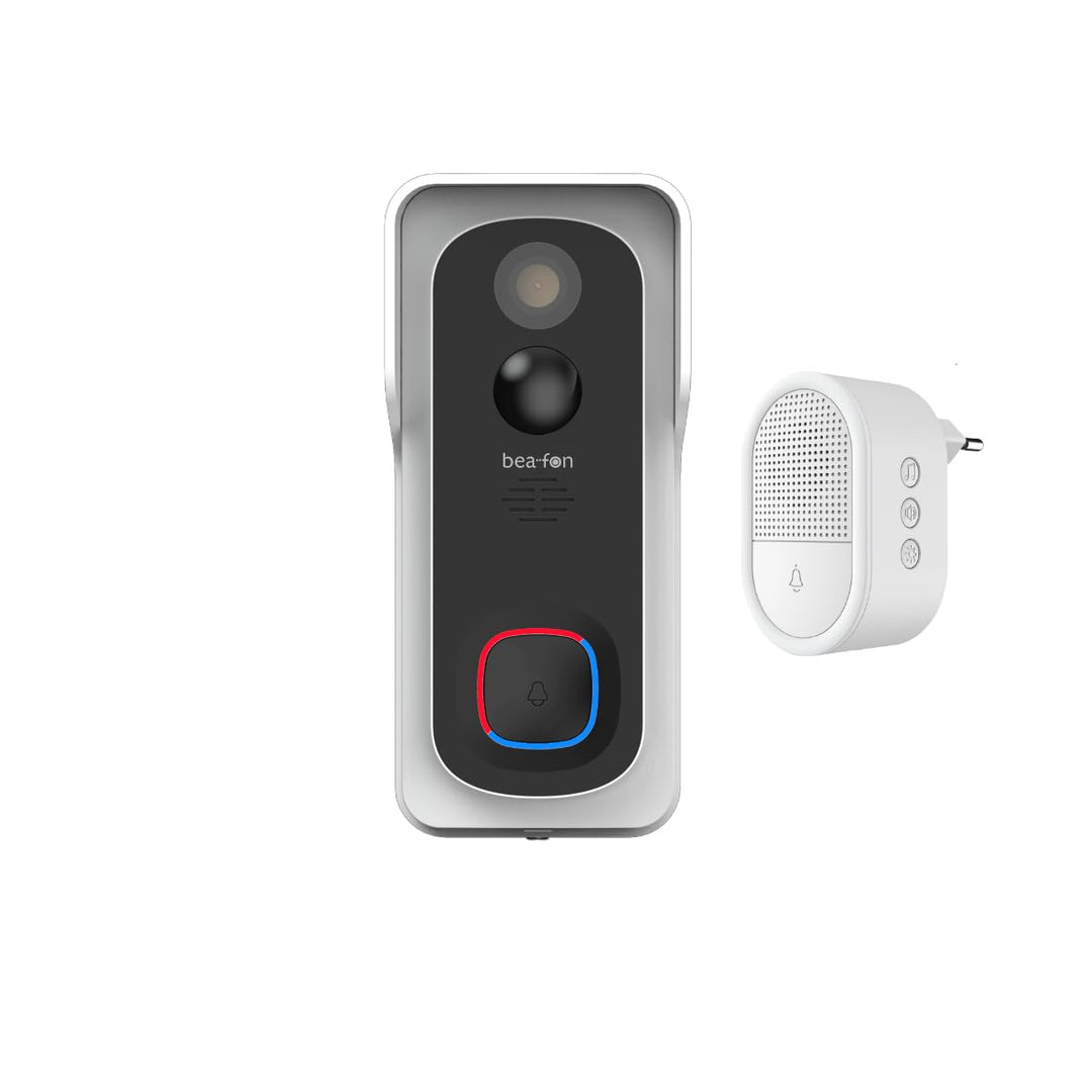 Beafon, Smart Home, Visitor 2V, Outdoor Kameraklingel mit Glocke und Winkel, Türklingel kabellos, Ka