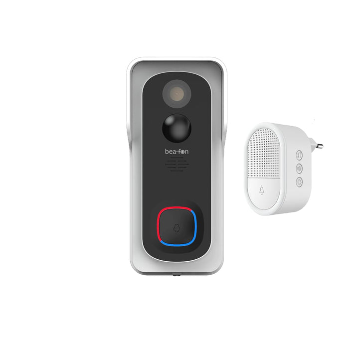 Beafon, Smart Home, Visitor 2V, Outdoor Kameraklingel mit Glocke und Winkel, Türklingel kabellos, Ka