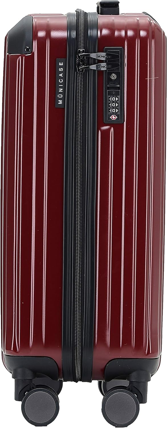 Münicase M816 TSA-Schloss Koffer Reisekoffer Trolley Kofferset Hardschale Boardcase Handgepäck (Wein