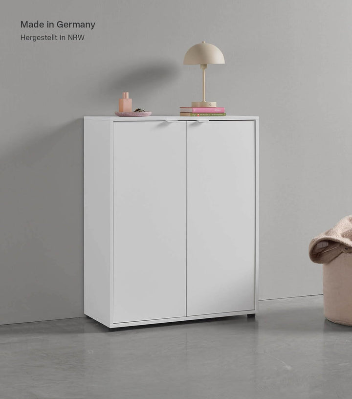 mokebo Schuhschrank 'Der Concierge' (74x95 cm) aus Holz, Schuhregal mit Zwei Türen, Aufbewahrungssch