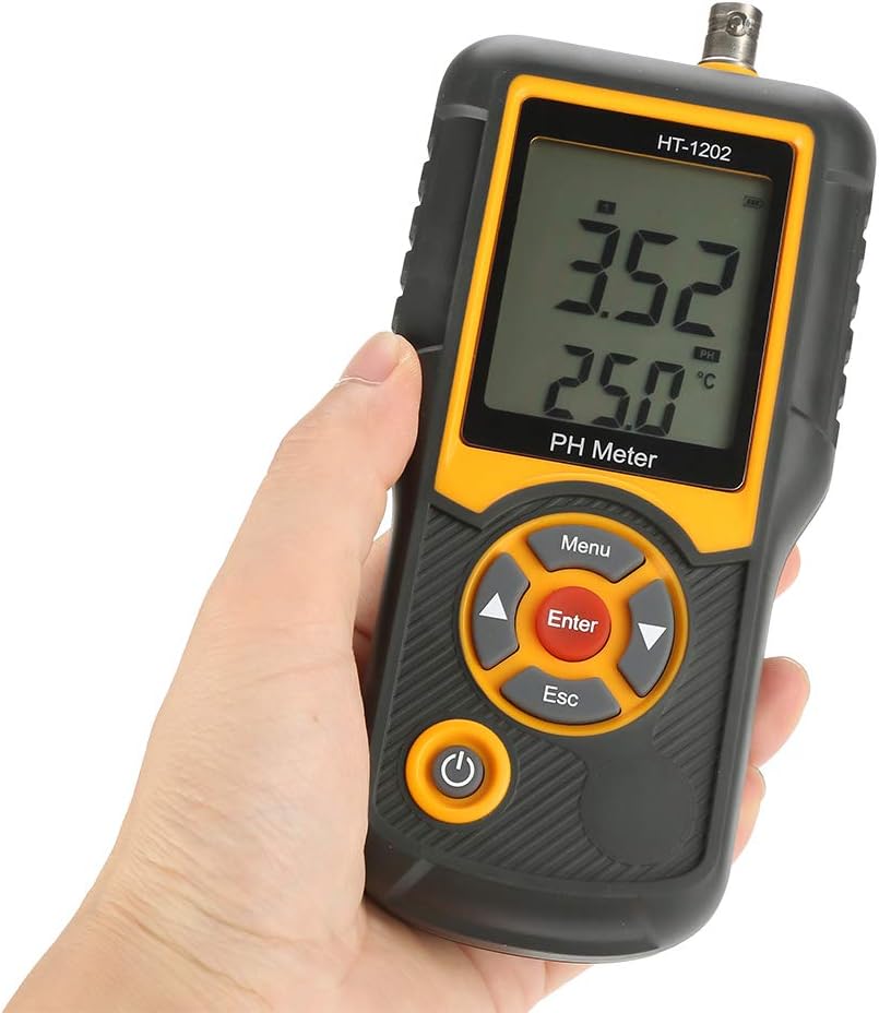 PH Messgerät, Digitales PH-Messgerät Hochpräzises Wasserqualitätsmessgerät Temperaturmessgerät 0~14P