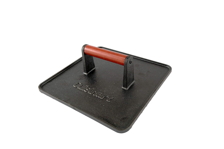 Cuisinart XL Gusseisen-Grillpresse, 25,4 x 25,4 cm, robuste Antihaft-Burger-Steakpresse mit Holzgrif