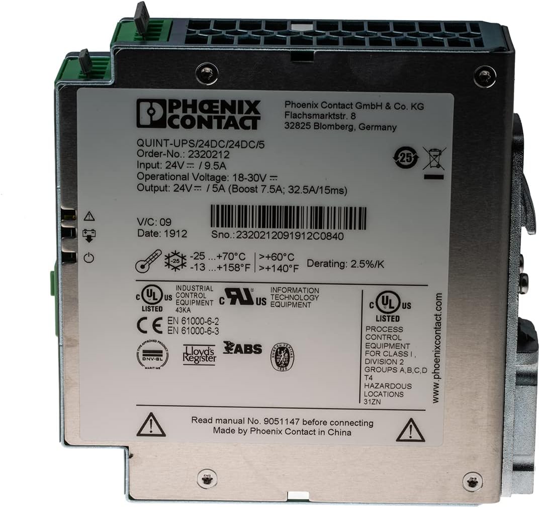 Phoenix Contact QUINT-UPS DIN-Schienen USV Stromversorgung 120W, 24V dc / 40A