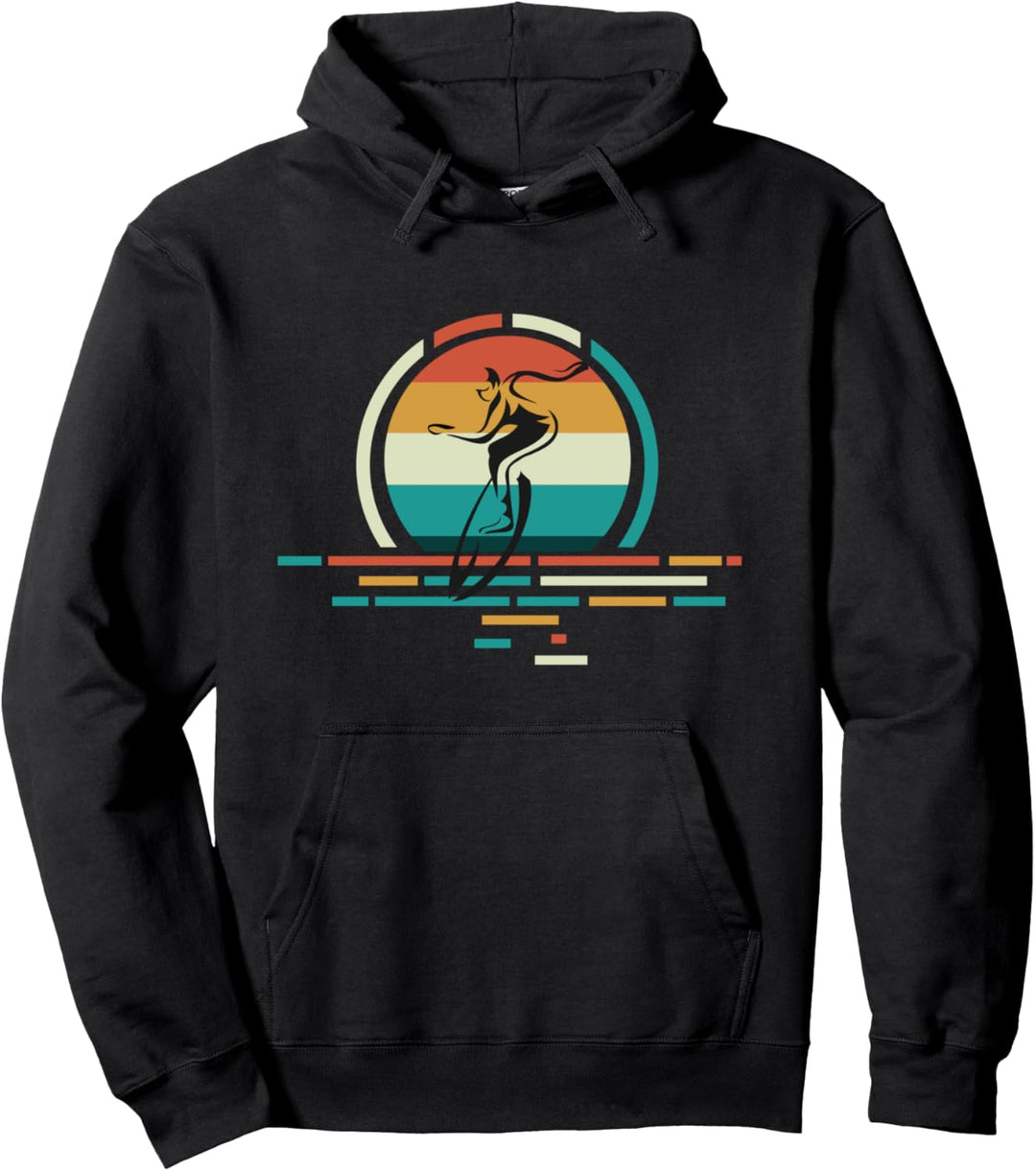 Surfer Wellenreiten Silhouette Pullover Hoodie