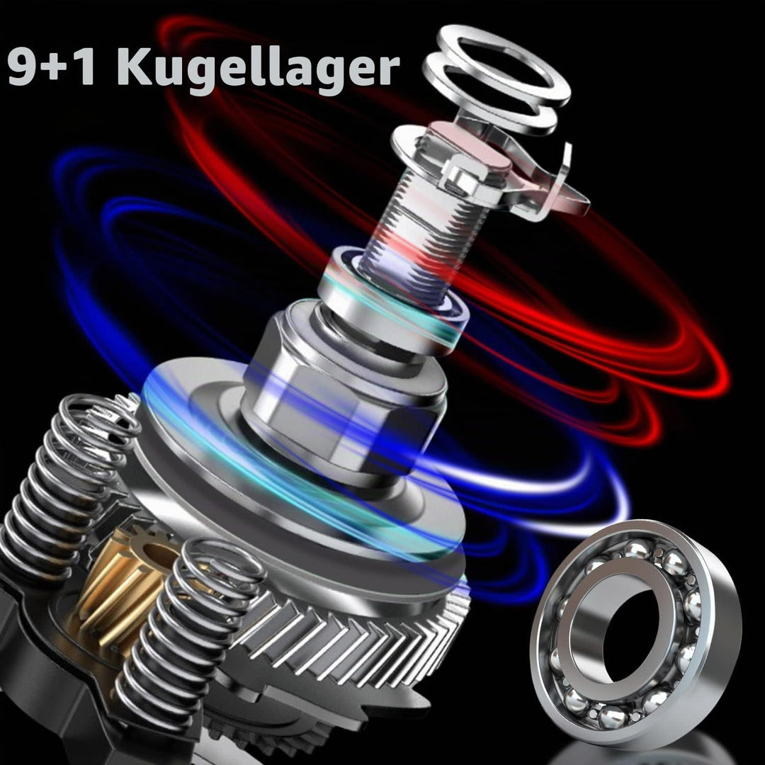 Sougayilang Baitcast-Rollen, 7,3:1 Übersetzung Angelrolle mit Magnetbremssystem Linkshänder: 7,3:1,