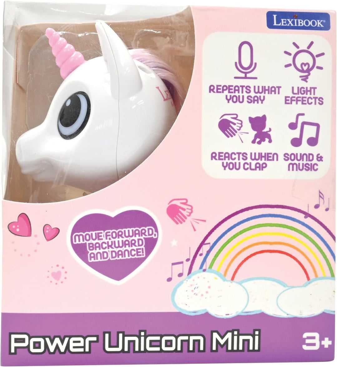 Lexibook Power Einhorn Mini - Mein kleines Roboter-Einhorn - mit Geräuschen, Musik, Lichteffekten, S