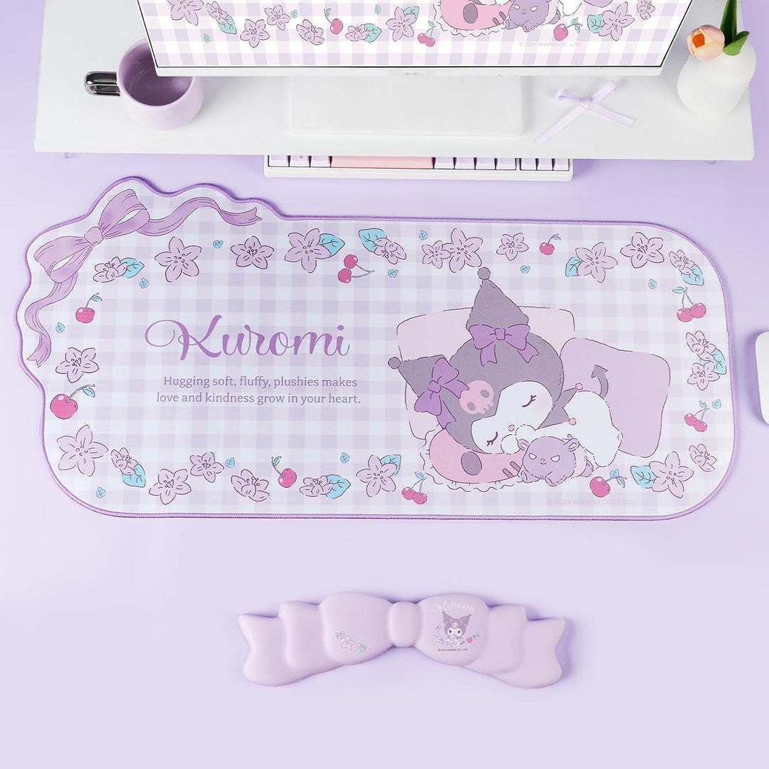 Anime-Mauspad-Handgelenkauflage-Set – rutschfeste Schreibtischunterlage und Memory Foam-Handgelenkau