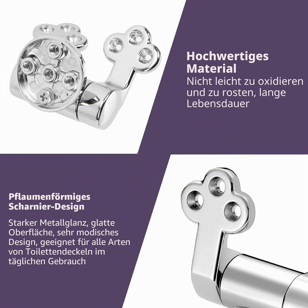 Dadabig WC Sitz Scharnier Zink Legierung, Toilettendeckel Scharniere Scharnier für Toilettensitz mit