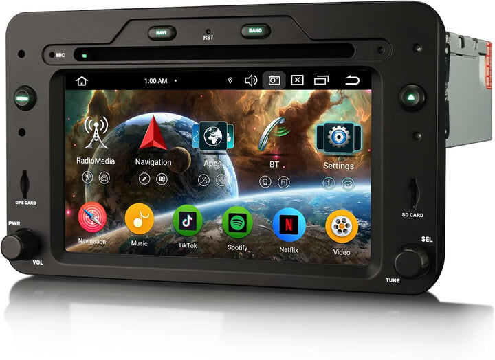 Erisin 8-Kern 4GB+64GB Android 14 Autoradio GPS Navi für Alfa Romeo Brera Spider 159 Sportwagon DVD