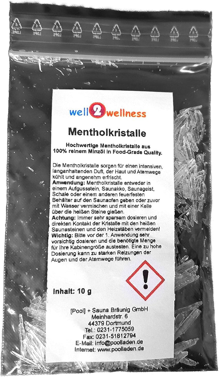 Saunaaufguss - Konzentrate Set 'Frucht + Exotic' - 12 x 125 ml + 10 g Menthol-Kristalle Frucht + Exo