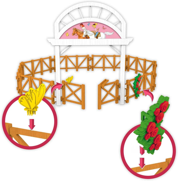 Craze Bibi und Tina Reitarena für Pferdefiguren Spielset Martinshof Pferdeset Pferde Mädchen Geschen
