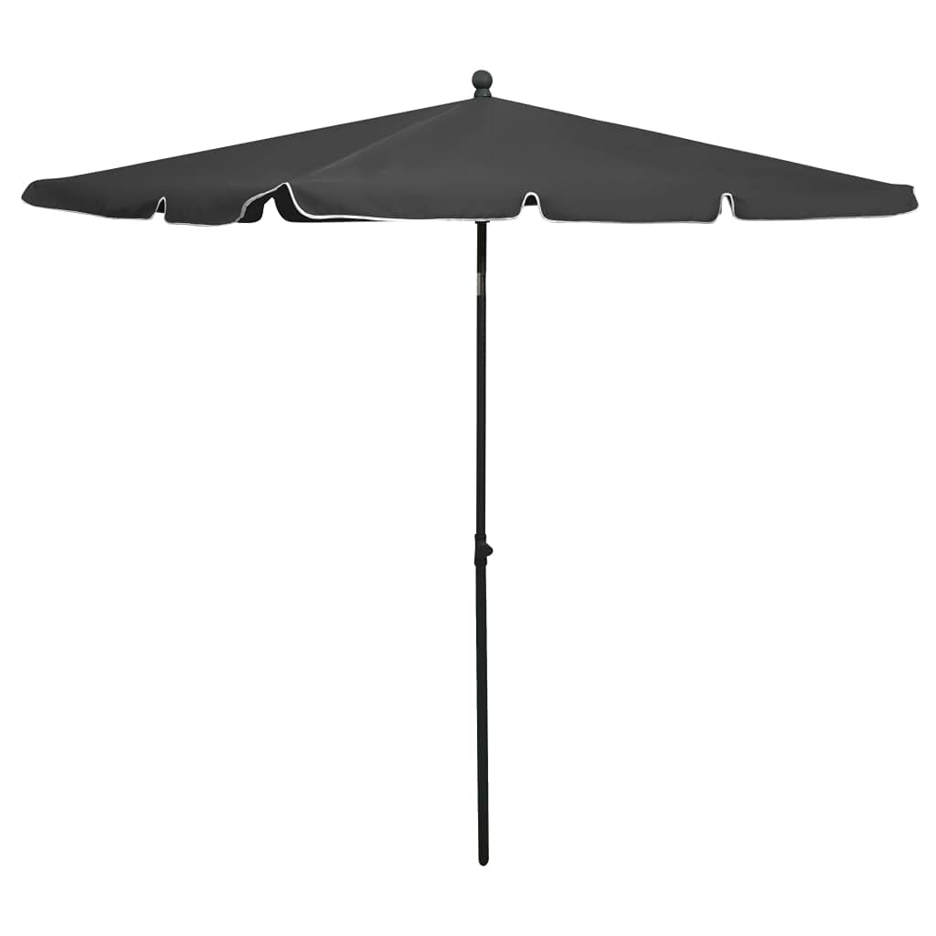 vidaXL Sonnenschirm mit Mast Kurbelsystem Gartenschirm Ampelschirm Balkonschirm Strandschirm Marktsc