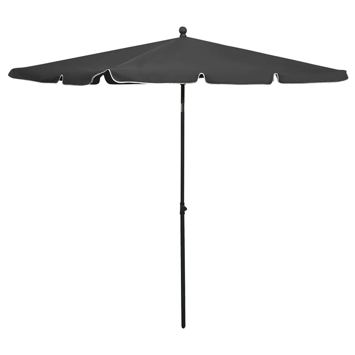 vidaXL Sonnenschirm mit Mast Kurbelsystem Gartenschirm Ampelschirm Balkonschirm Strandschirm Marktsc