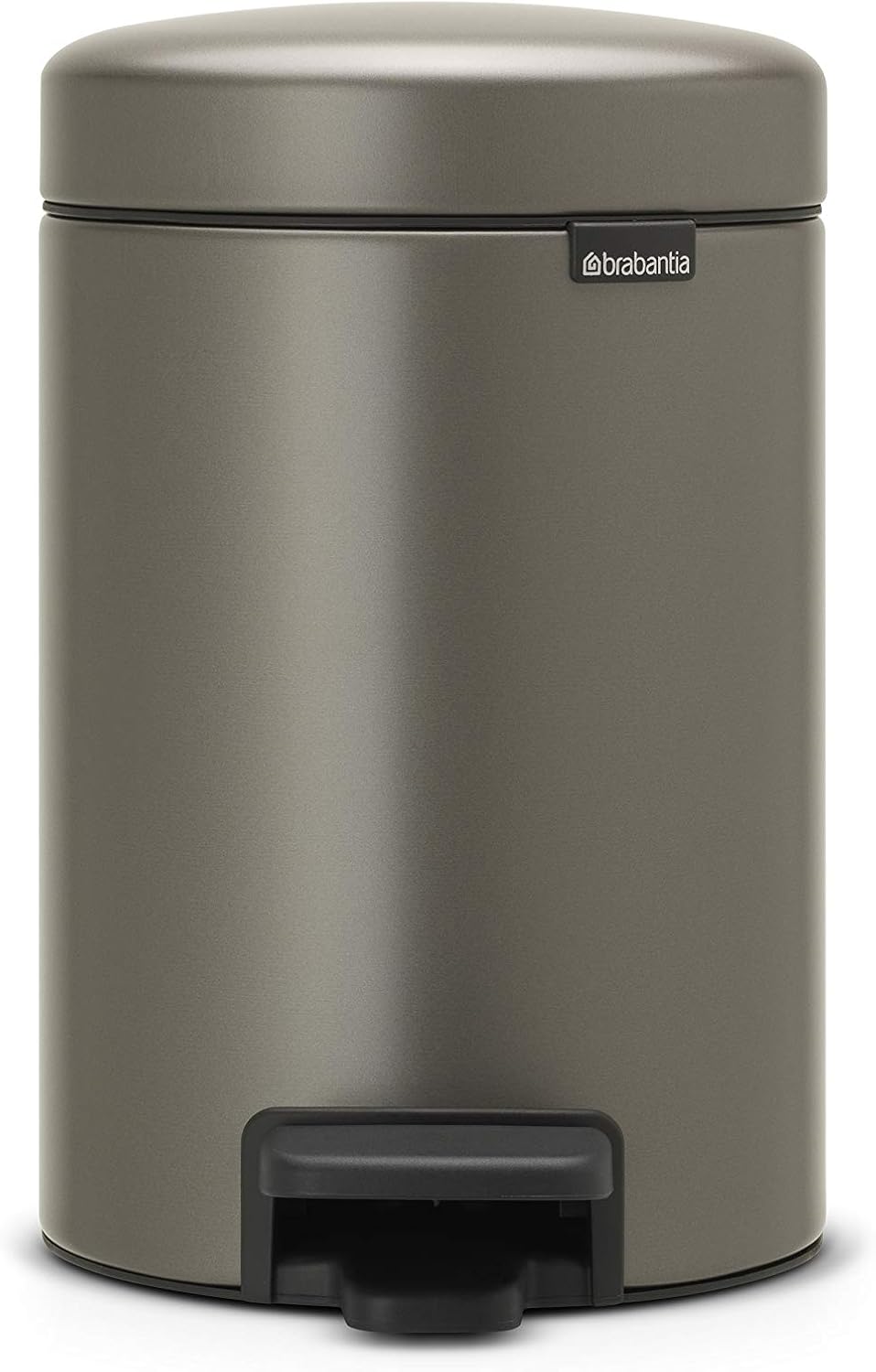 Brabantia Treteimer 3L, mit Inneneimer aus Kunststoff, stahl, Platinum 3 Liter Platinum, 3 Liter Pla