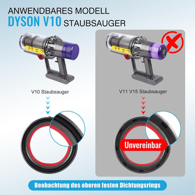 Grosser Staubbehälter Ersatz für Dyson V10 SV12 Staubsauger Ersatzteile, Verbesserter V10 Behälter,