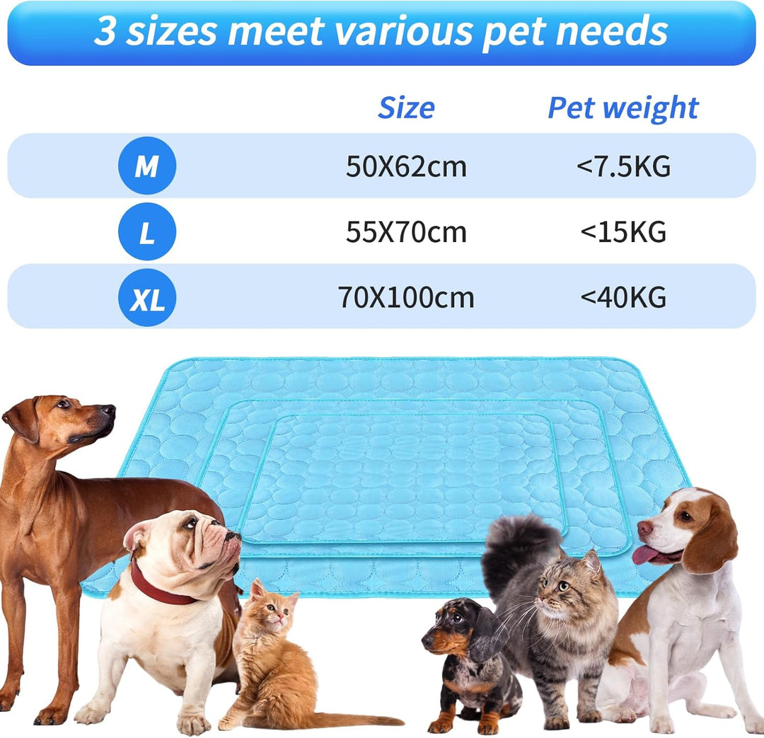 Hunde Kühldecke Selbstkühlende Decke 70×55cm Kühlmatte Kaninchen Spiel und Kühlmatte Katze Kühlendes