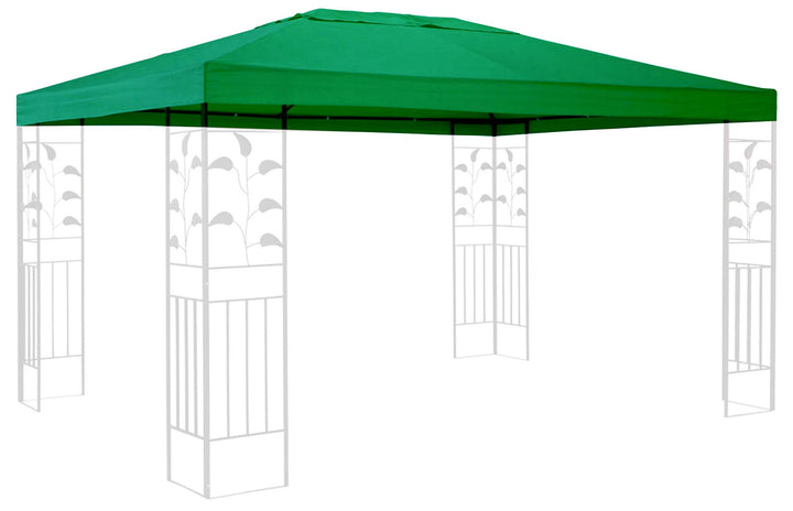 QUICK STAR Ersatzdach für Rank Pavillon 3x4m Grün Ersatzbezug Pavillondach