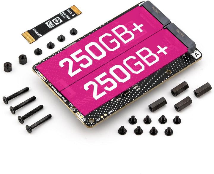 Pimoroni NVMe Base Duo Speichererweiterung für Raspberry Pi 5, 2X M-Key Slot, PCIe Gen 2 Switch