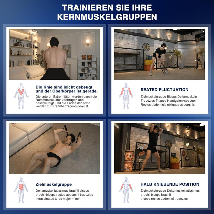 Battle Ropes,Übungsseil Tragbar Fitnessgeräte,Robuste Power Ropes,Noise-free Battle Rope,Einfach zu