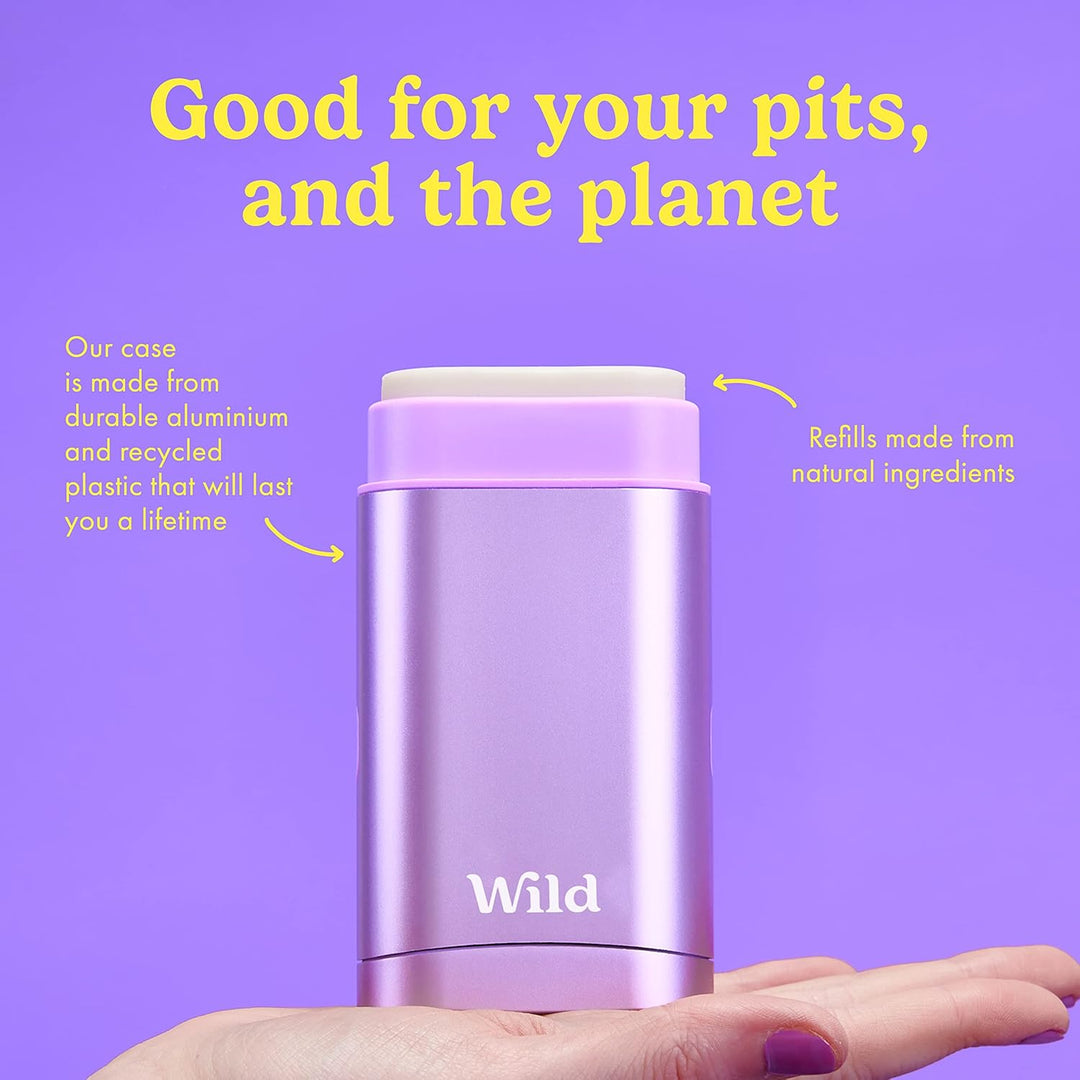 Wild - Natürliches nachfüllbares Deo - Aluminiumsalzfrei - Lang anhaltender Schutz - 100% Inhaltssto