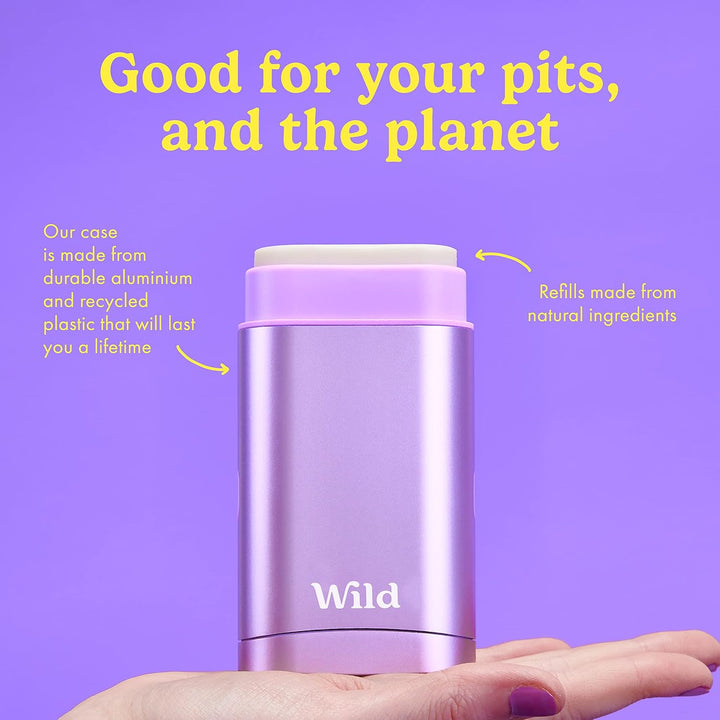 Wild - Natürliches nachfüllbares Deo - Aluminiumsalzfrei - Lang anhaltender Schutz - 100% Inhaltssto