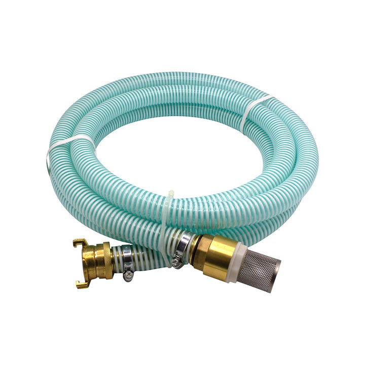 VARIOSAN Saugschlauch-Garnitur 11732, 1", 4 m, Spiralschlauch, Fussventil, Saugkupplung 4 Meter (Sau