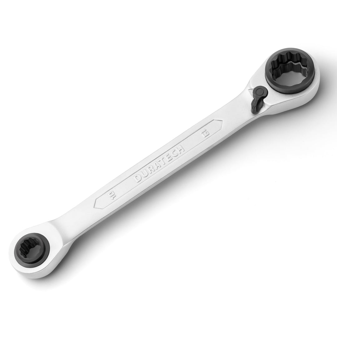 DURATECH 4-in-1 Doppel-Ratschenringschlüssel, 10 x 19 mm - 13 x 17 mm
