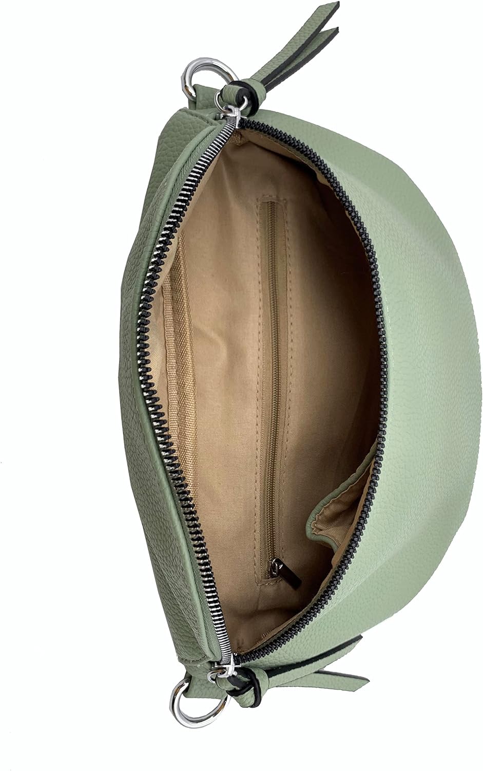 FASHION YOU WANT Crossbody Bag Damen Leder Breiter Gurt Handtasche Umhängetasche Moderne Taschen mit