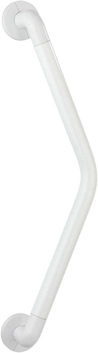 WENKO Wandhaltegriff Secura 37 x 37 cm Weiss - Bad-Sicherheitsgriff für Badewanne oder WC mit 135°-W