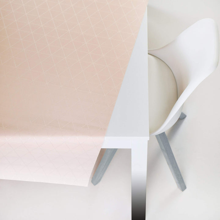 LILENO HOME Tischdecke abwaschbar als Meterware 2000x140cm (Schnittkante) in Triangle rosé - Textil