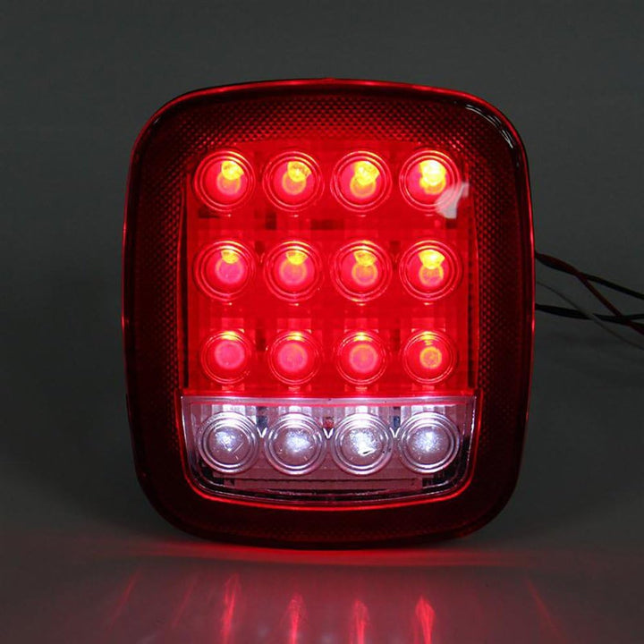 HEHEMM 16 LED Auto Rücklicht Wasserdicht LKW Anhänger Boot Stop Turn Rückfahrscheinwerfer Lampe Rot