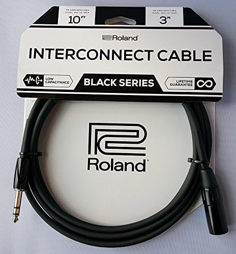 Roland Black-Serie symmetrisches Verbindungskabel – 6,3-mm-TRS-Klinke (männlich) auf XLR (männlich),