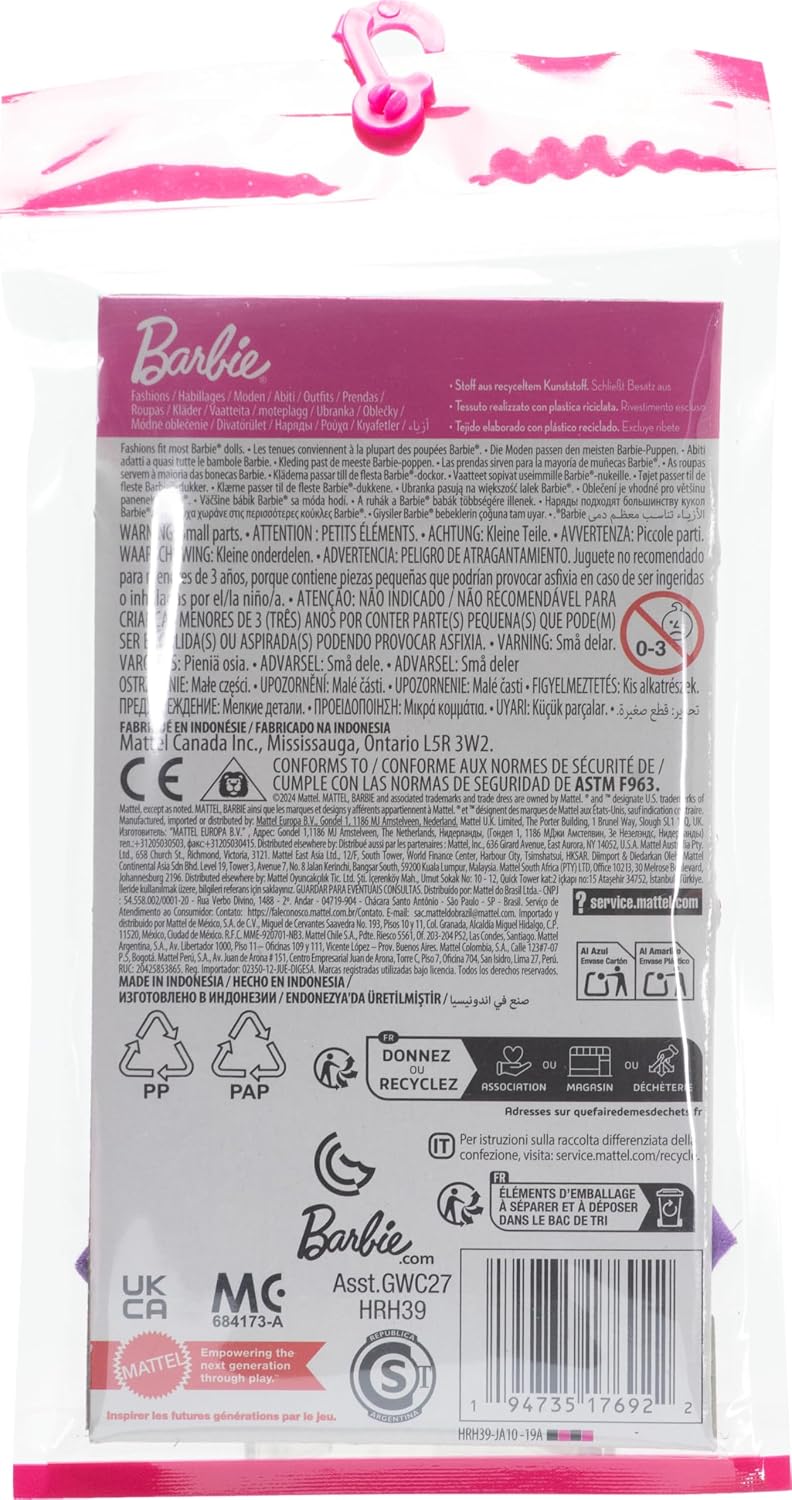 Barbie Fashion Pack HRH39 Packung mit 1 Puppenkleidung Barbie