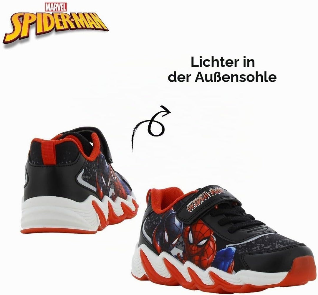 Leomil Paw Patrol Blinkschuhe Schuhe Jungen, Ideal for Schule und Freizeit 26 EU Schwarz Rot 805, 26
