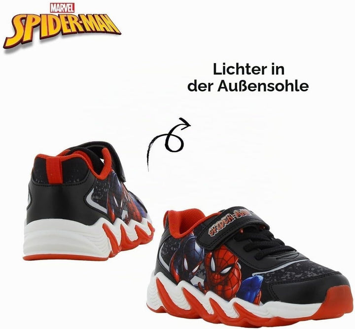 Leomil Paw Patrol Blinkschuhe Schuhe Jungen, Ideal for Schule und Freizeit 26 EU Schwarz Rot 805, 26