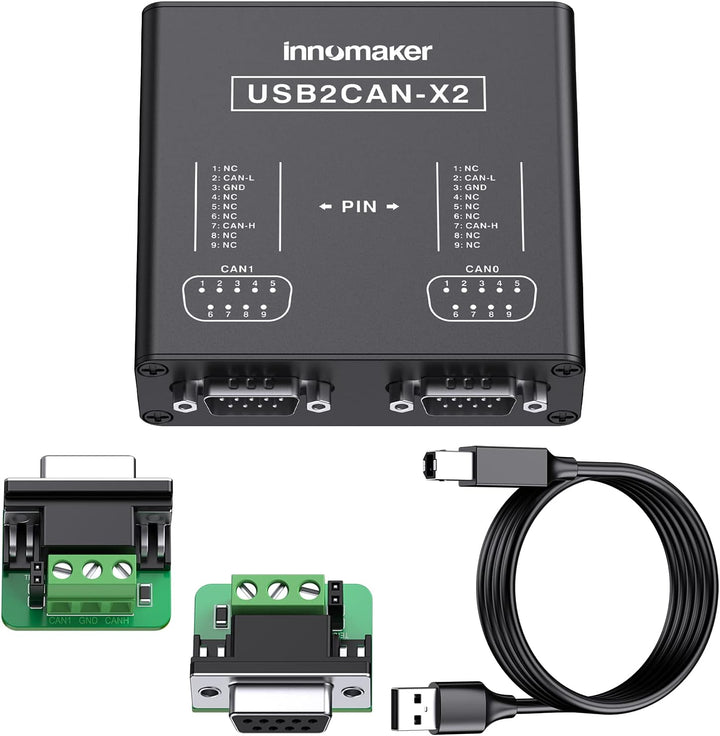 Dual Channels USB to CAN Converter for Raspberry Pi4/Pi3B+/Pi3/Pi Zero(W)/Jetson Nano/Tinker Board/A