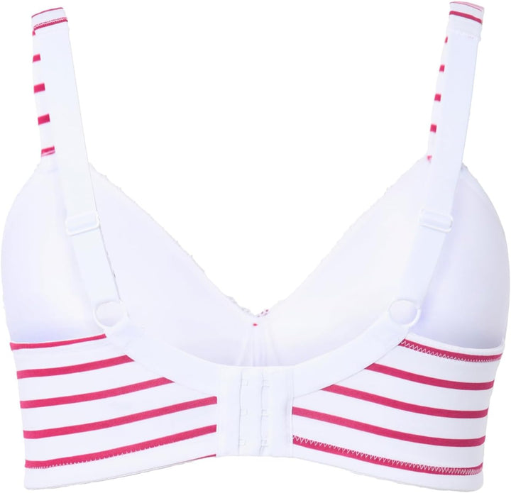Ulla Popken Damen grosse Grössen Übergrössen Plus Size BH, bügellos, Softschalen, Streifen, Cup A-D