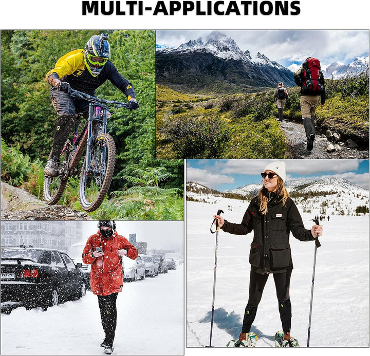 ROCKBROS Gamaschen Wasserdicht Warm Regengamaschen Schnee Gaiters zum Outdoor Wandern, Schneewandern