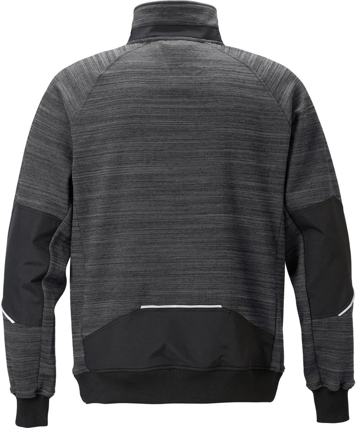 FRISTADS/KANSAS Sweatjacke Gen Y 7052 SMP Farbe grau/schwarz Grösse S ; 95% PE/5% EL S Grau / Schwar