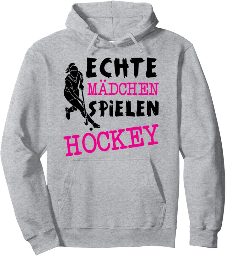 Echte Mädchen Spielen Hockey Feldhockey Hockeyspieler Sport Pullover Hoodie