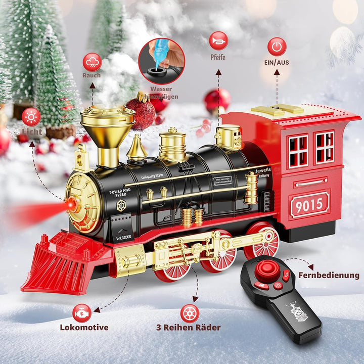 Hot Bee Zug Spielzeug Ferngesteuert, Eisenbahn Kinder Elektrisch, Weihnachtszug Elektrisch, Weihnach